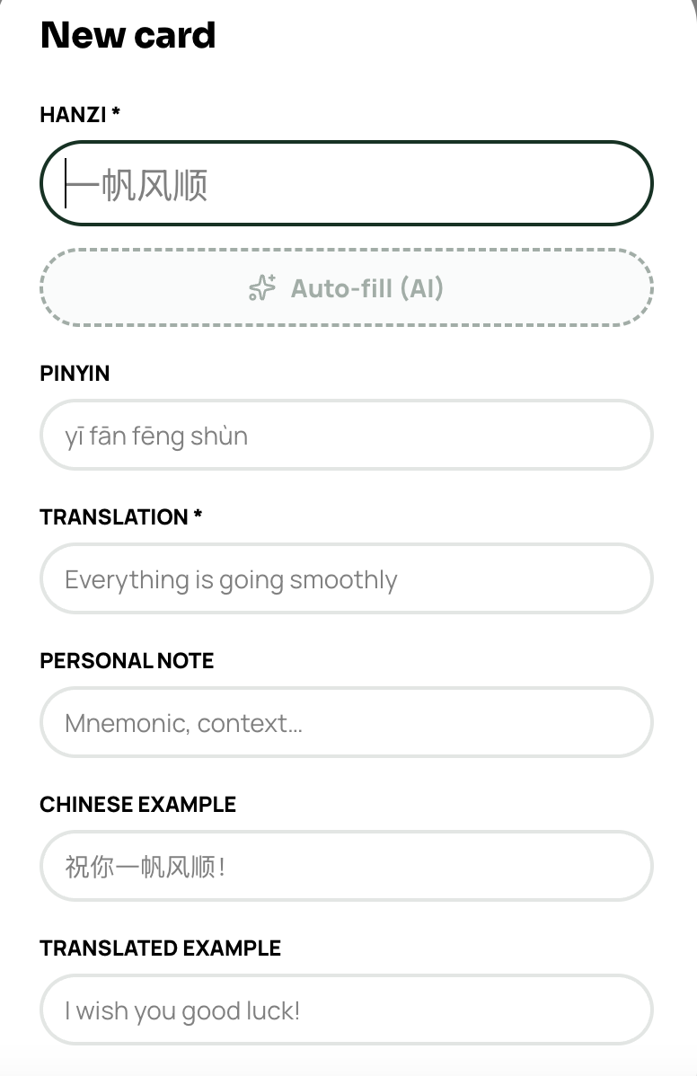 AI-assisted card creation